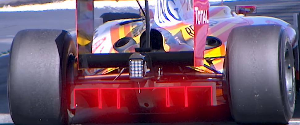 Typical diffuser shape on Renault R29