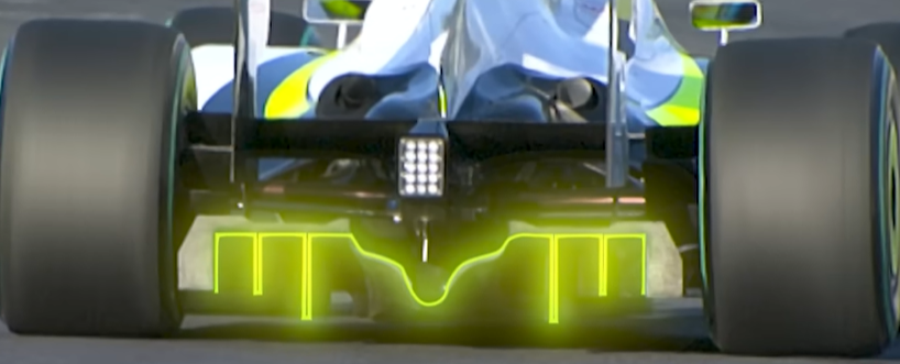 Unique double diffuser used by Brawn GP on their BGP001